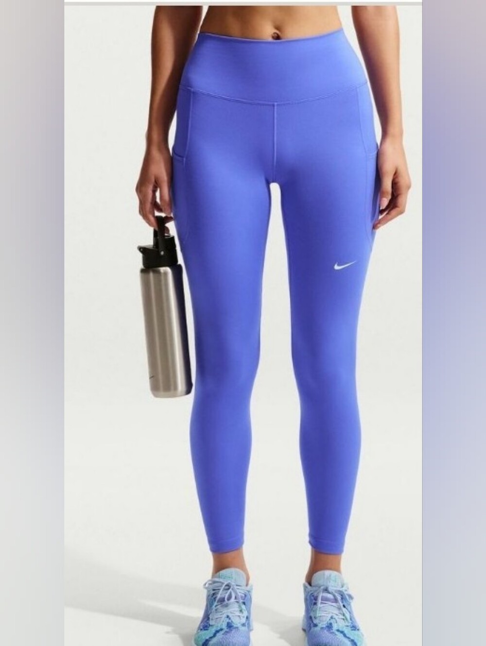NIKE- Medium, Women's Purple High-Waist Training Leggings